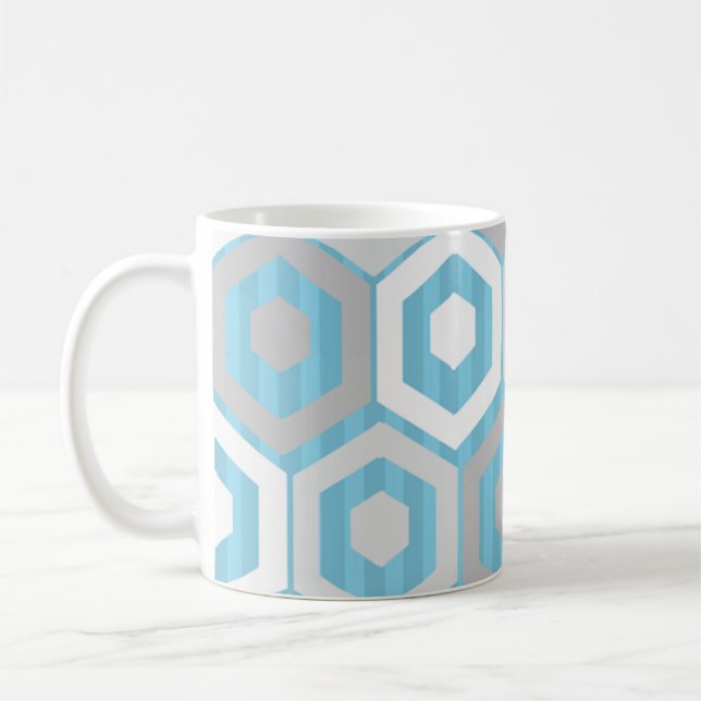 Winter Hexagons och Rand Kaffemugg (Vänster)