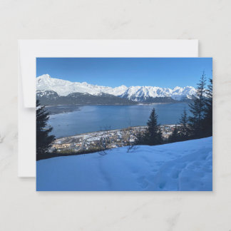 Winter Hike Overlook Seward Vykort