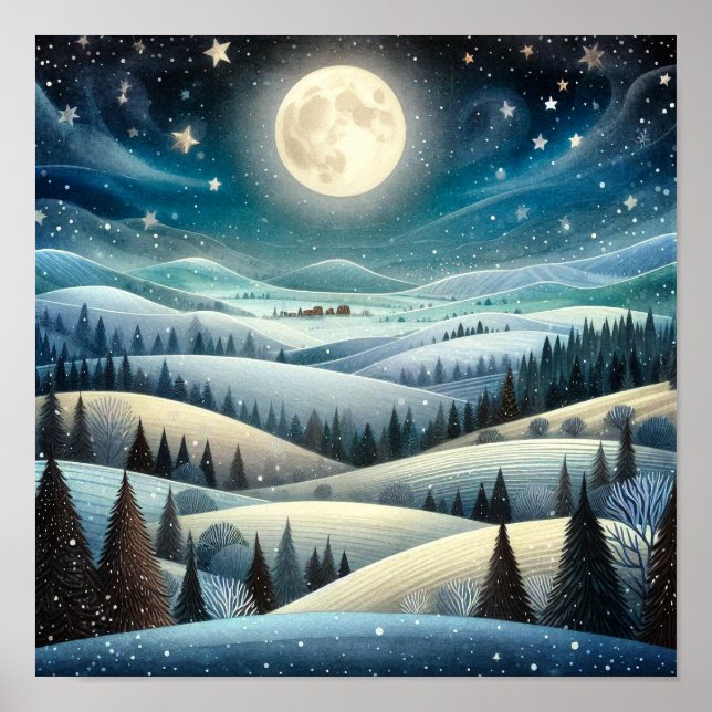 Winter Hillsides Poster (Framsidan)
