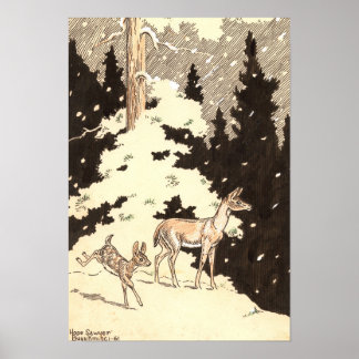 Winter Hjort 13 X 19-utskrift Poster