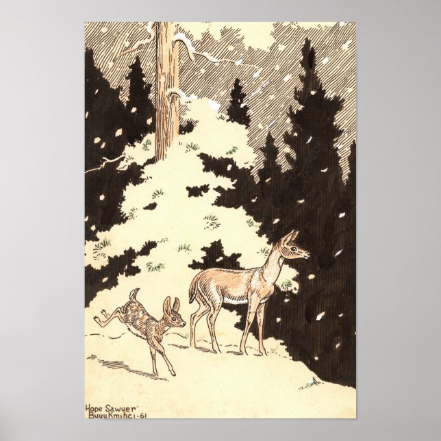 Winter Hjort 13 X 19-utskrift Poster (Framsidan)