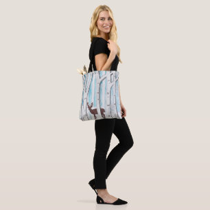 Winter-Hjort-design på en Tote Bag Tygkasse