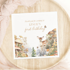 Winter Hjort First Birthday Pappersservett