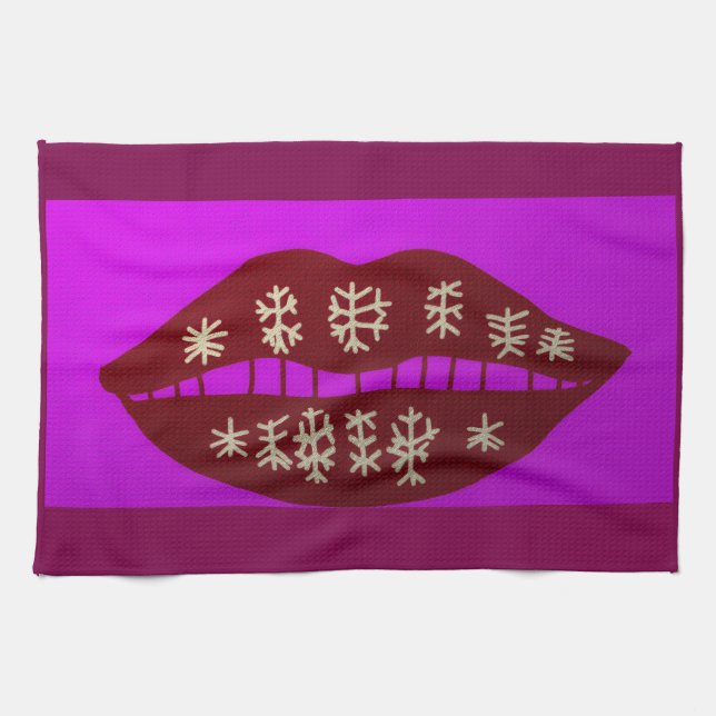 Winter Holiday Smile Kitchen Towel Kökshandduk (Horisontell)