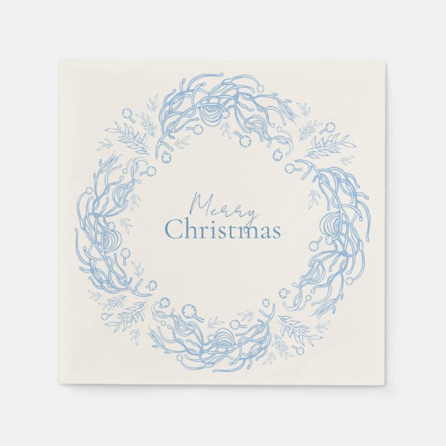 Winter Holidays Fairy Tales. Vintage botanical. Pappersservett (Framsidan)