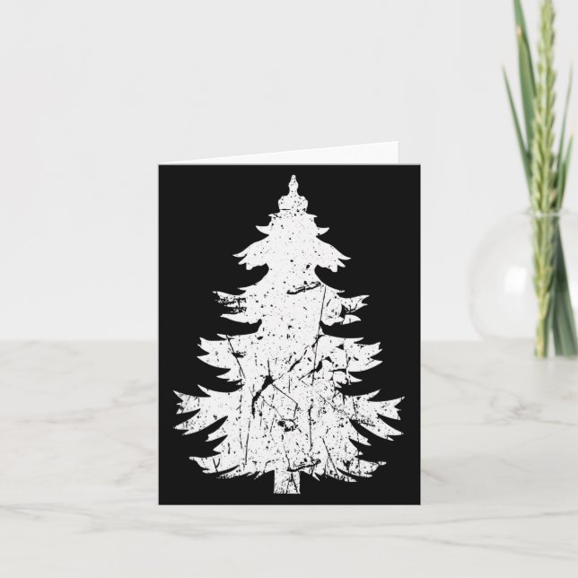 Winter Holidays Vintage Style Distressed Christmas Kort (Framsida)