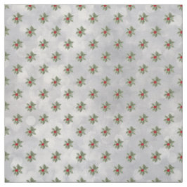 Winter Holly Berry Mönster Fabric Tyg