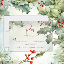 Winter Holly och Berries OSA Kort