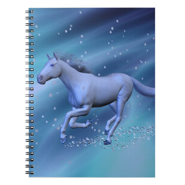 Winter Horse Anteckningsbok Med Spiral (Framsidan)