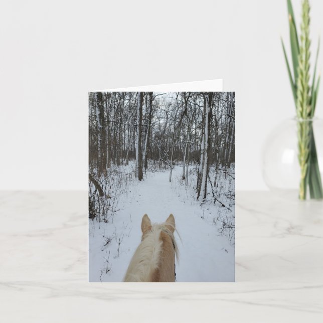 Winter Horse Riding Kort (Framsida)