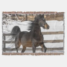 Winter Horse Sherpa Blanket