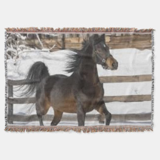 Winter Horse Sherpa Blanket Filt