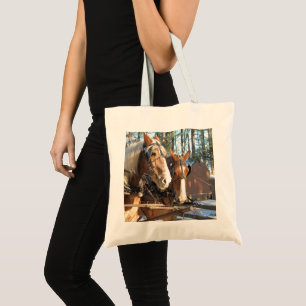 Winter Horses at Sturbridge Village Tote Bag Tygkasse