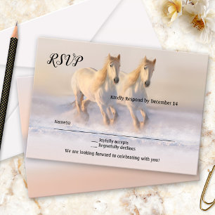 Winter Horses Bröllop OSA Card Inbjudningar
