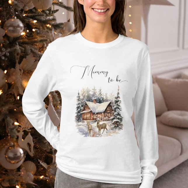Winter House Hjort Mamma to be T Shirt (Skapare uppladdad)