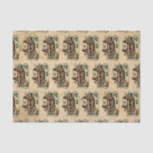 Winter House Home Antique Victorian Parchment 