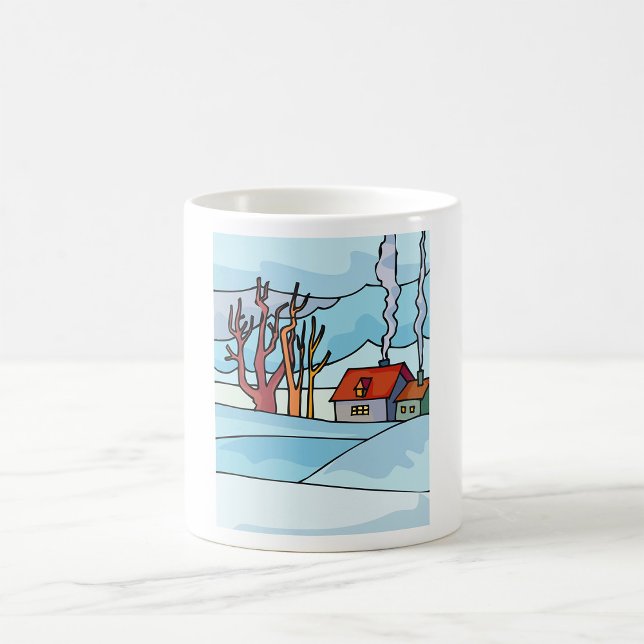 Winter House liggande Kaffemugg (Skapare uppladdad)