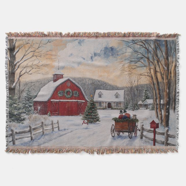 Winter House Throw Blanket Filt (Framsidan)