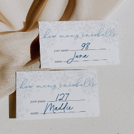 Winter "How Many Snowballs" Guessing Game Card Tilläggskort