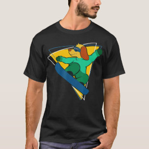 Winter-Hund ombord på snö T Shirt
