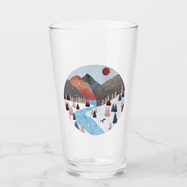 Winter Hunting Fox Glaskopp (Framsida)