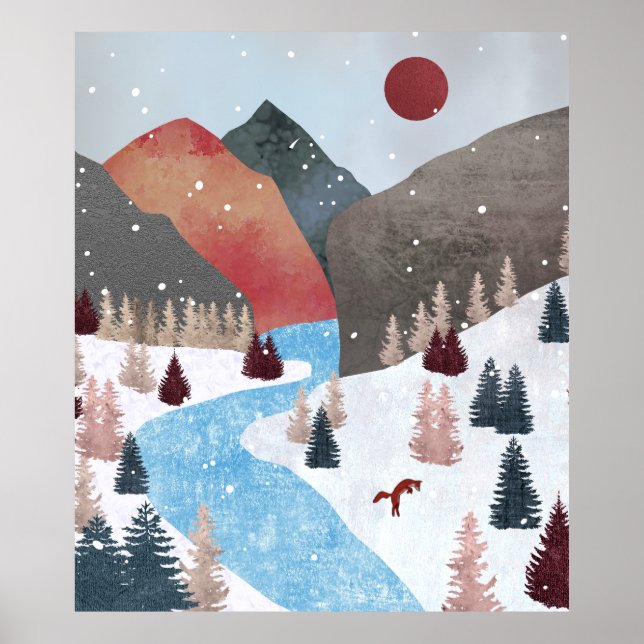 Winter Hunting Fox Poster (Framsidan)