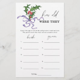 Winter Hur gamla var de möhippa-spel?