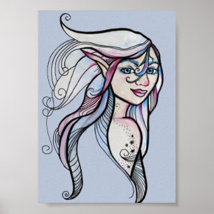 Winter Ice Elf Poster