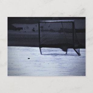 Winter Ice Hockey Puck Tomt Net Vykort