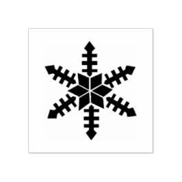 Winter Icon Stylistic Snowflake Stämpel