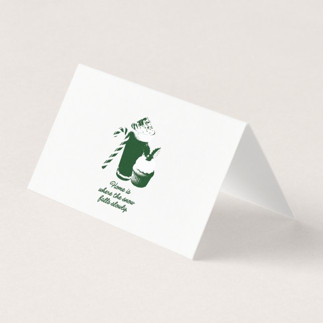 Winter illustration card kort (Framsida)