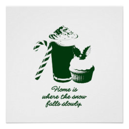 Winter illustration poster perfect poster