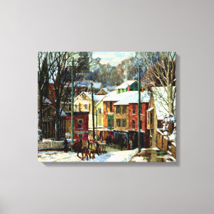 Winter in Gloucester, Massachusetts Canvastryck