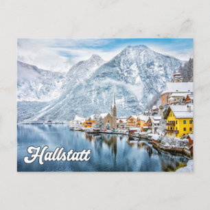 Winter in Hallstatt, Österrike Vykort