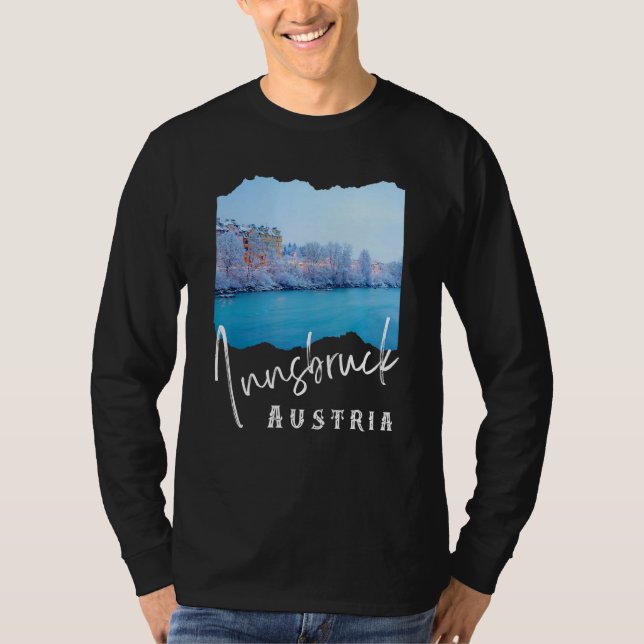 Winter in Innsbruck Innsbruck Souvenir T Shirt (Framsida)