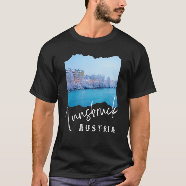 Winter in Innsbruck Innsbruck Souvenir T Shirt (Framsida)