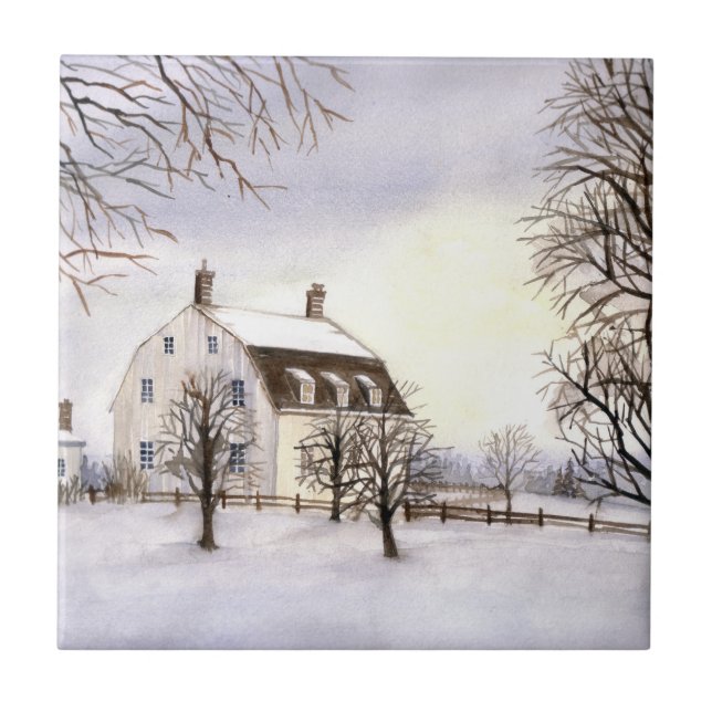 Winter in New England by Farida Greenfield Kakelplatta (Framsidan)