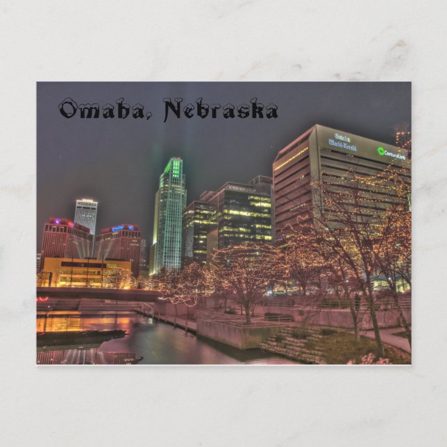 Winter in Omaha Nebraska Vykort (Framsida)