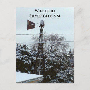 Winter in Silver City, NM Vykort