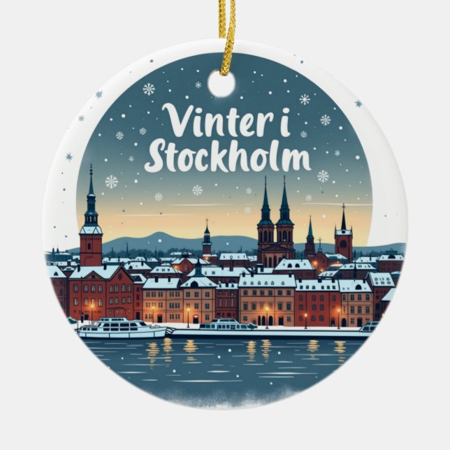 Winter in Stockholm Christmas Ornament (Framsidan)