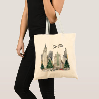 Winter in the City Tote Bag Tygkasse