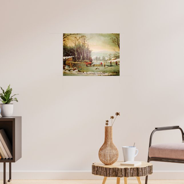 Winter in the Country, Getting Ice Poster (Vardagsrum 3)