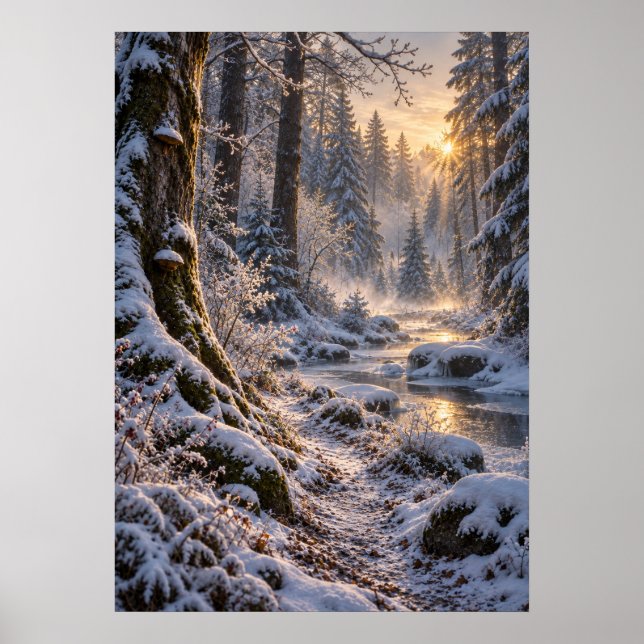 Winter in the Fourfold Forest Poster (Framsidan)