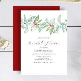 Winter Inbjudningskort för möhippa Watercolor