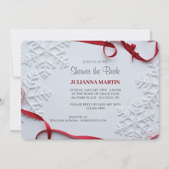 Winter Inbjudningskort för möhippan (Framsida)