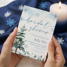 Winter Inbjudningskort för möhippan, Möhippa