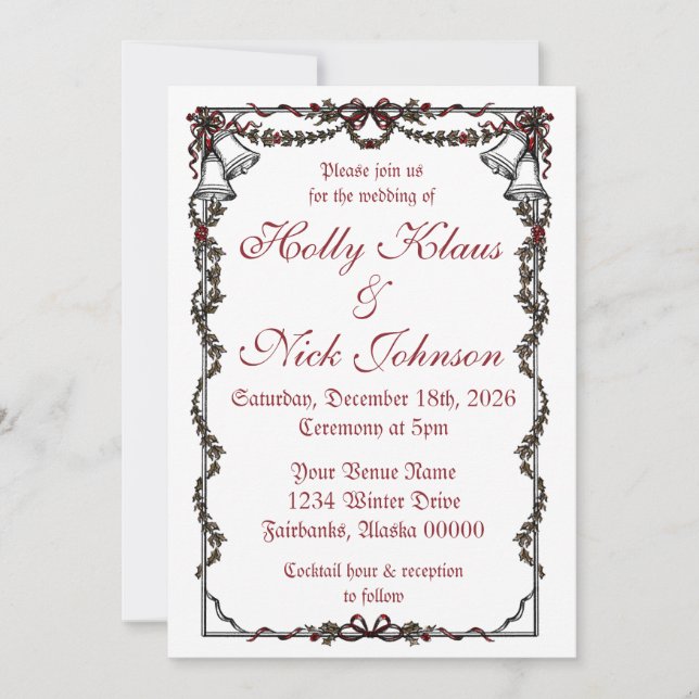 Winter Invite Inbjudningar (Framsida)