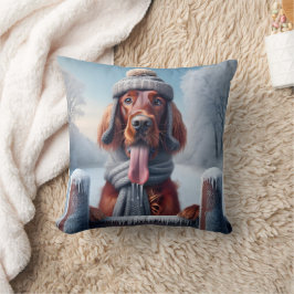 Winter Irish Setter Hund Kudde