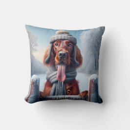 Winter Irish Setter Hund Kudde