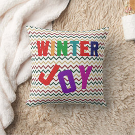 Winter Joy - Mysigt färglöst Brev Kudde